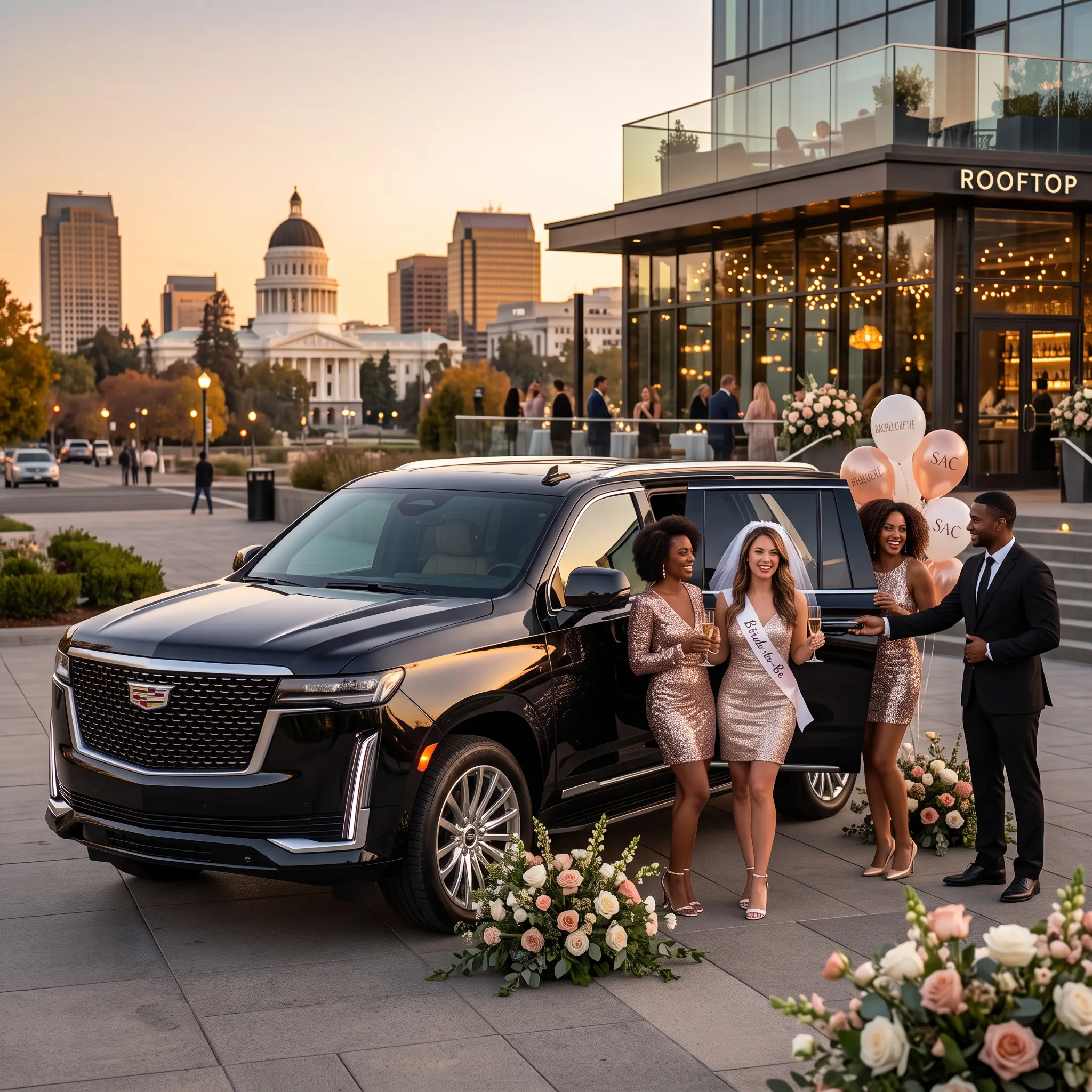 Bachelor party black car service in Sacramento
