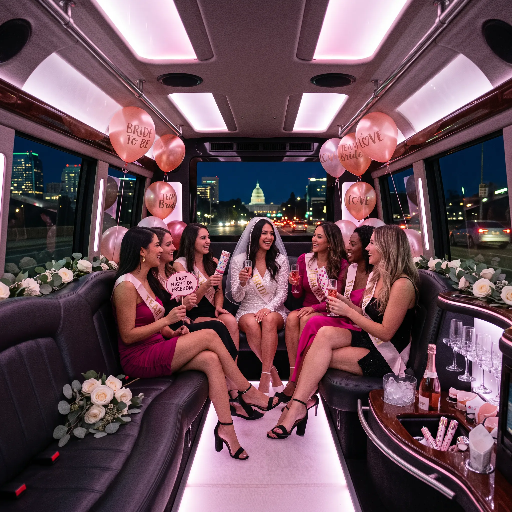 Bachelor party limo transportation in Sacramento