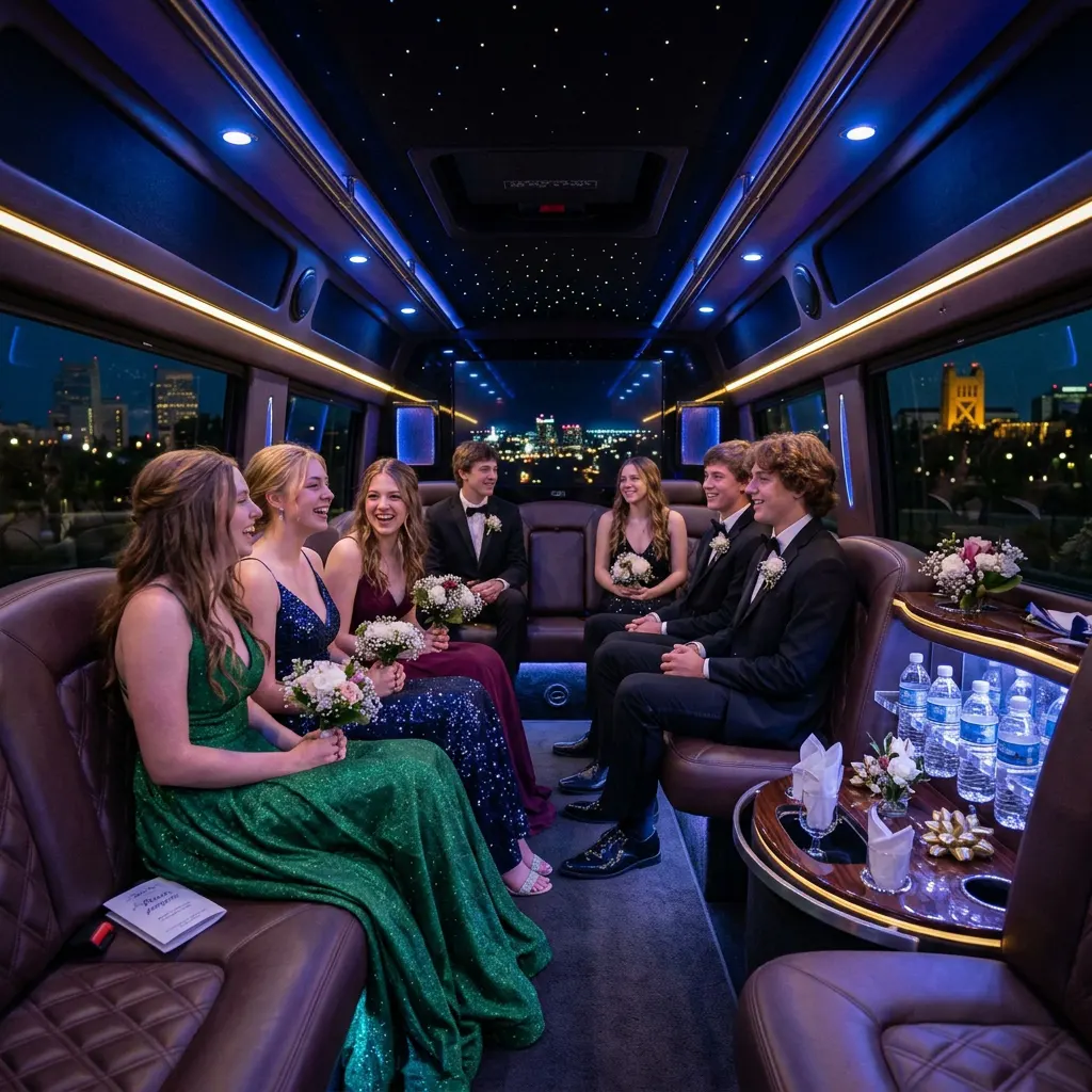 Prom night group transportation in Sacramento