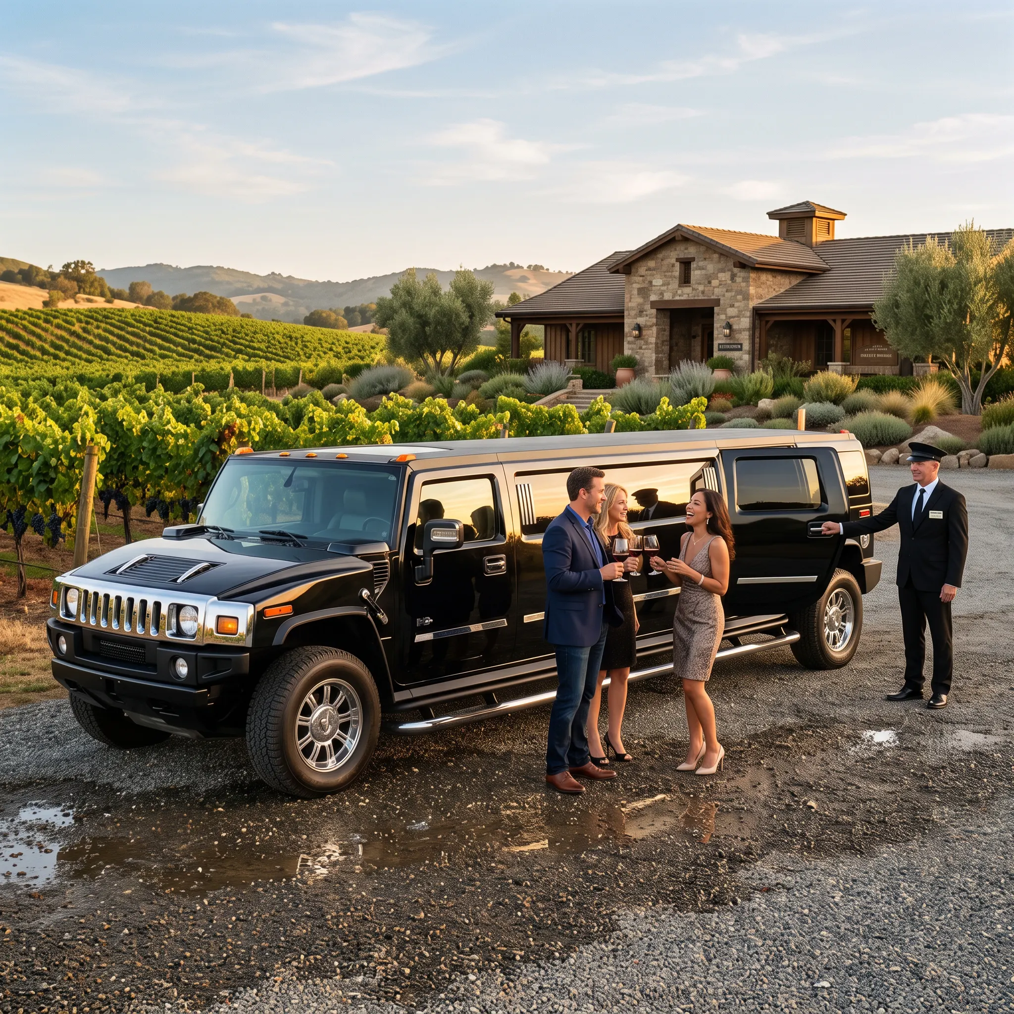 Black Hummer limo service in Sacramento